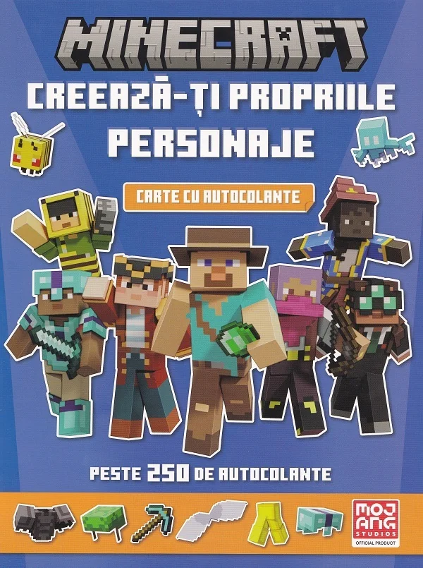 Minecraft. Creeaza-ti propriile personaje. Carte cu autocolante