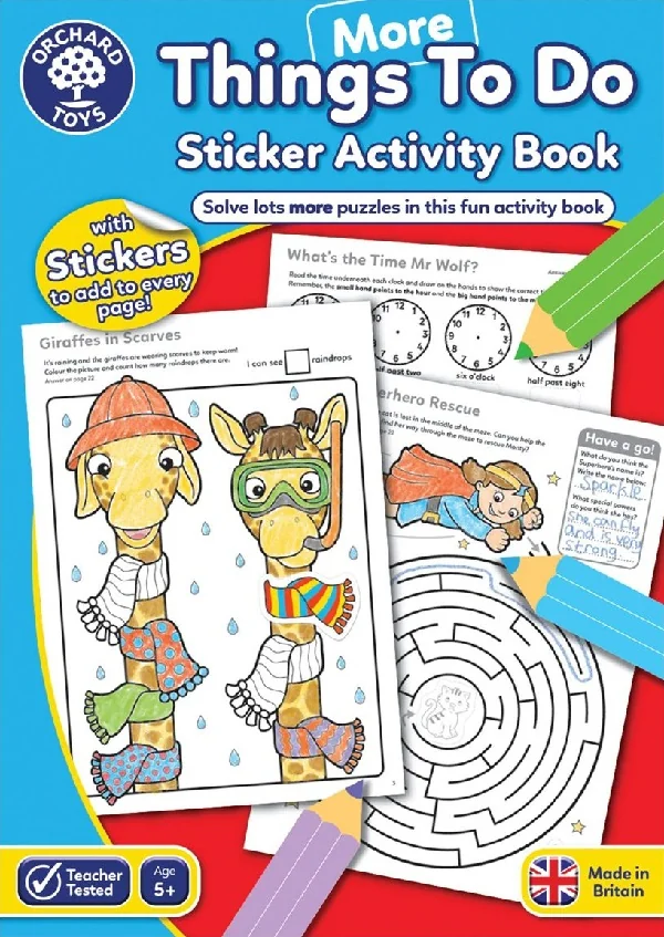 More things to do. Carte de colorat cu activitati 5 ani+
