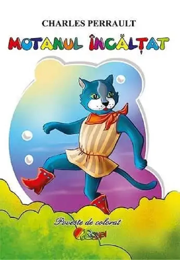 Motanul incaltat. Poveste de colorat