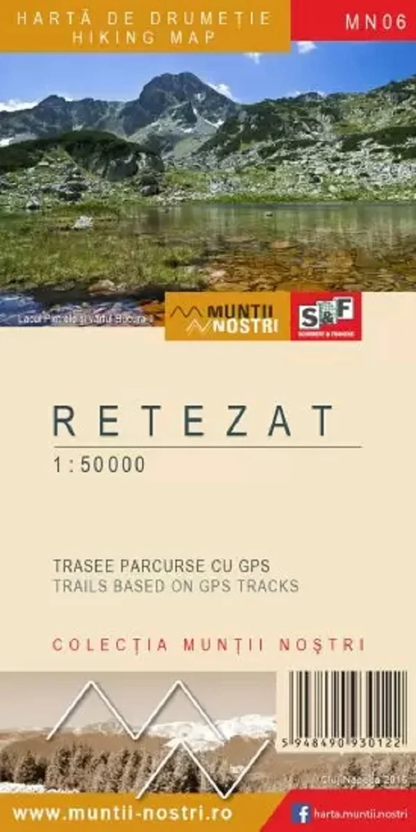Muntii Retezat. Harta de drumetie. Muntii nostri