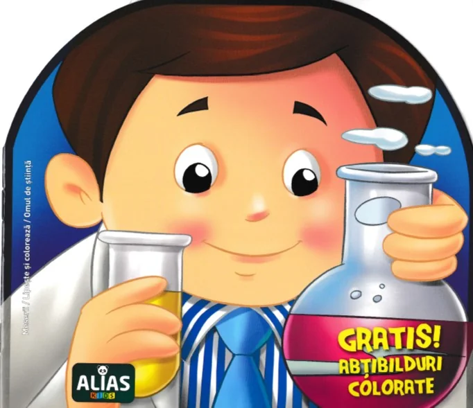 Omul de stiinta. Abtibilduri colorate
