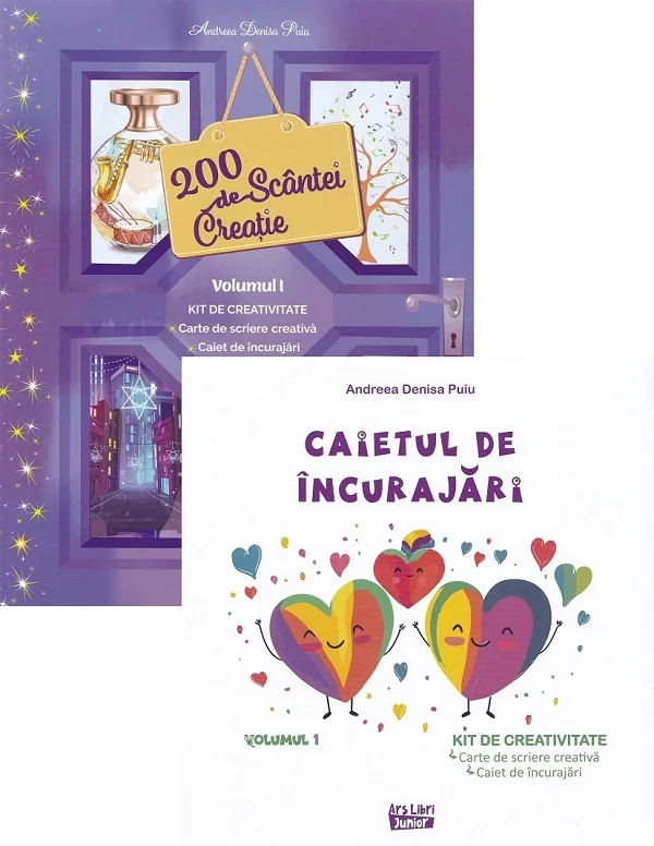 Pachet: 200 de scantei de creatie Vol.1. Kit de creativitate - carte + caiet