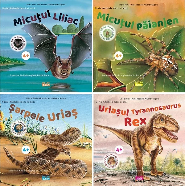 Pachet 4 carti: Seria Animale mari si mici - Nuria Roca, Alejandro Algarra