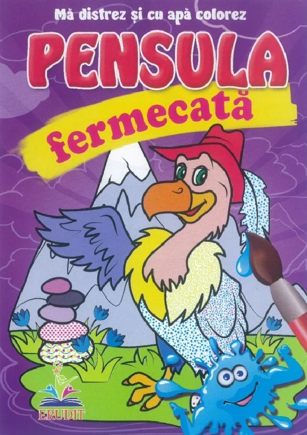 Pensula fermecata. Ma distrez si cu apa colorez. Vulturul