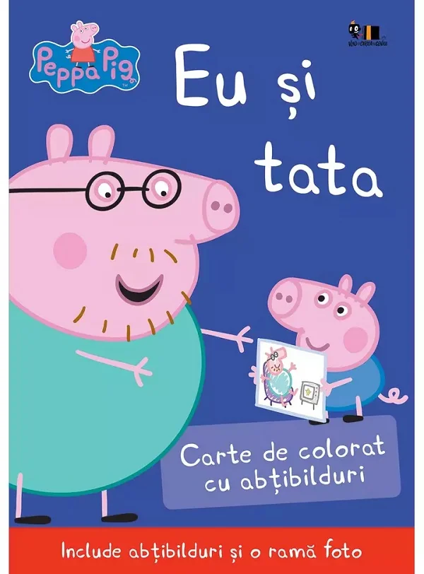 Peppa Pig: Eu si tata. Carte de colorat cu abtibilduri