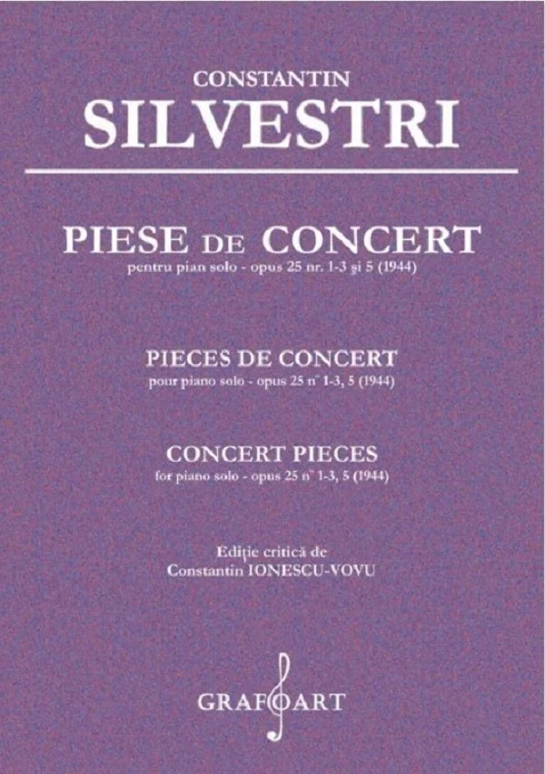 Piese de Concert pentru Pian solo opus 25 nr.1-3 si 5