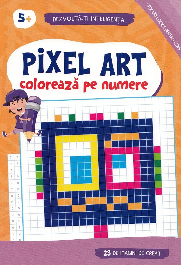 Pixel Art. Coloreaza pe numere 5 ani+