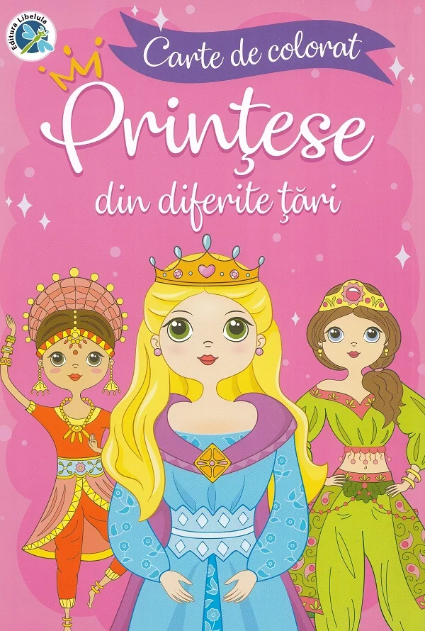 Printese din diferite tari. Carte de colorat