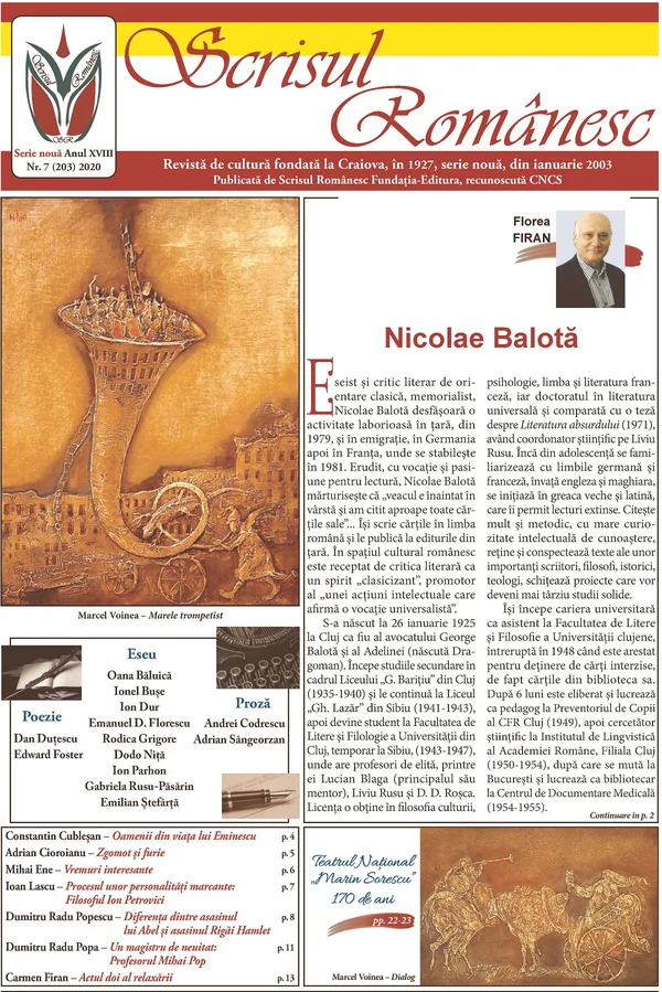 Revista Scrisul romanesc Nr.7 din 2020