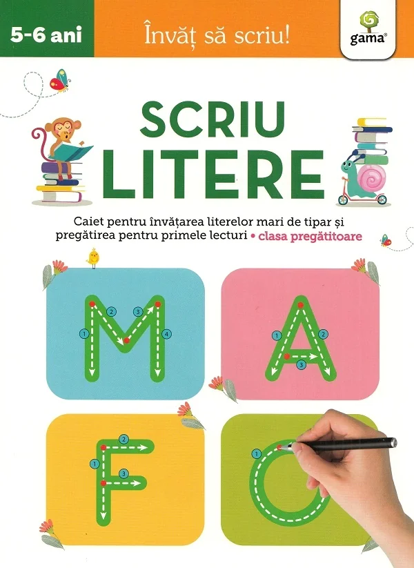 Scriu litere 5-6 ani. Invat sa scriu!