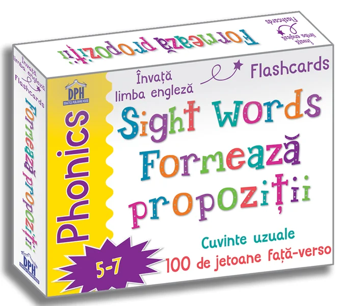 Sight Words. Formeaza propozitii. 100 de jetoane