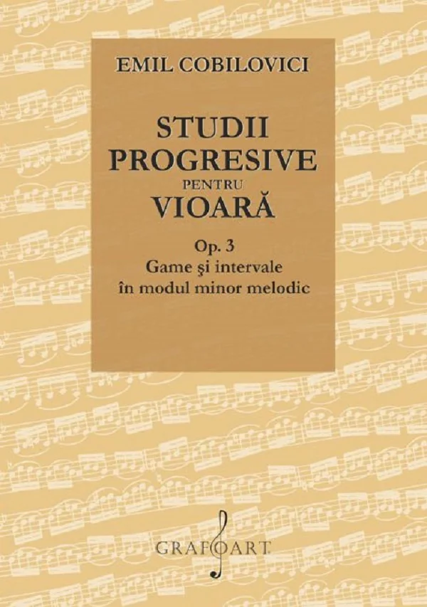 Studii progresive pentru vioara. Op.3 Game si intervale in modul minor melodic