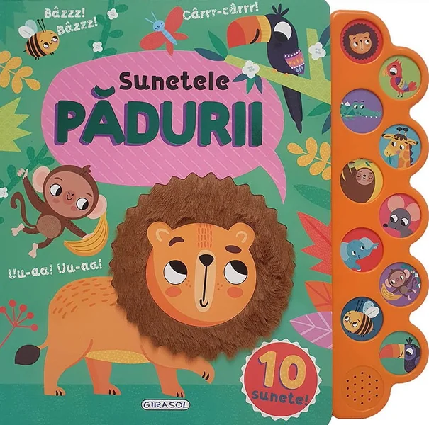 Sunetele padurii. Carte sonora cu 10 sunete