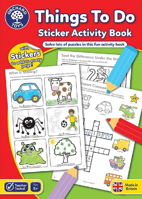 Things to do. Carte de colorat cu activitati 5 ani+