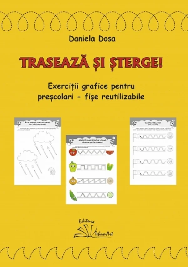 Traseaza si sterge! Exercitii grafice pentru prescolari - Fise reutilizabile