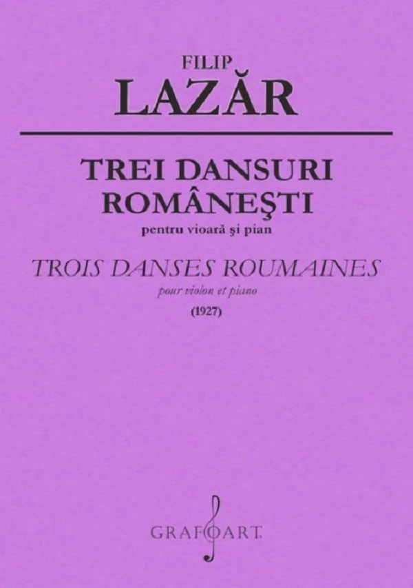 Trei dansuri romanesti pentru vioara si pian