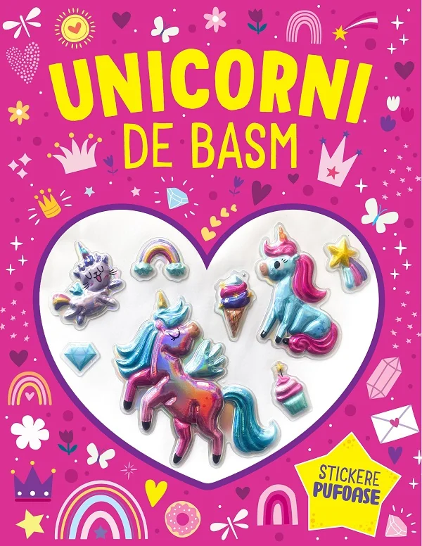 Unicorni de basm. Stickere pufoase